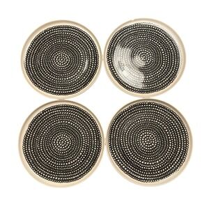 Margimekko Oiva Siirtolapuutarha Black White Salad Plate Set (4)